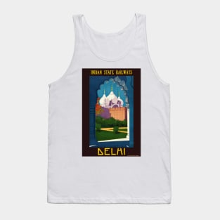 Delhi India Vintage Poster 1930 Tank Top